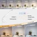 LED Desk Lamp - Flexible Swing Arm Desk Night Light with Clamp - 12W White