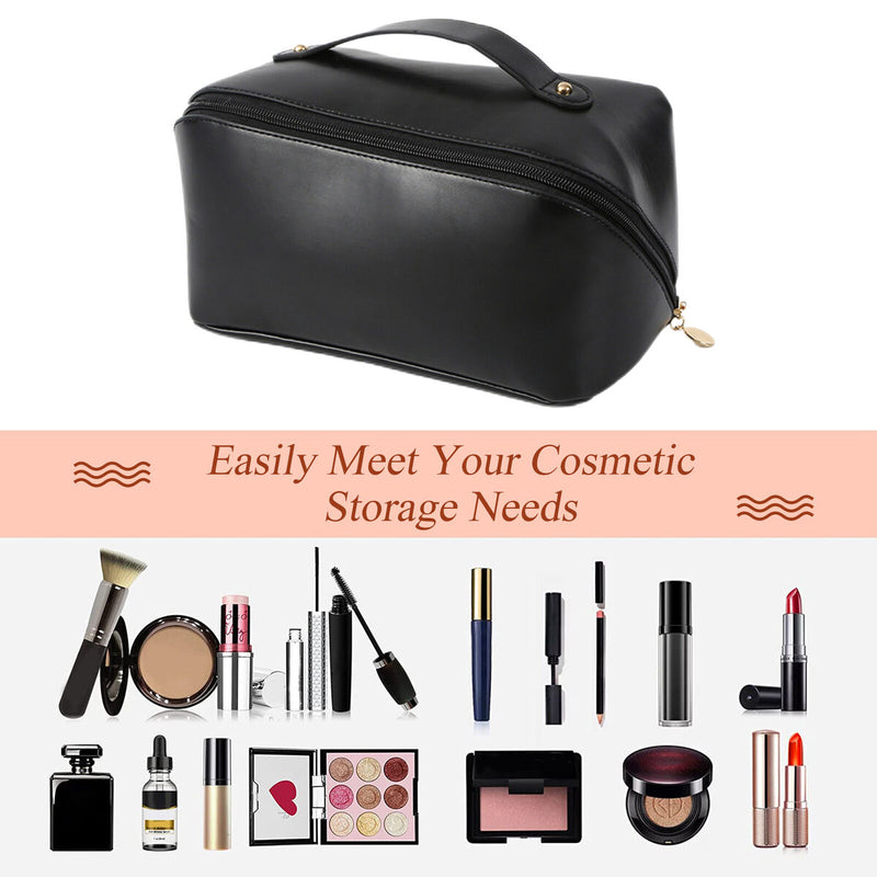 Makeup Bags - PU Leather Hand-Portable Versatile Makeup Accessories Organiz