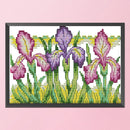 Partial Embroidery 14CT Cross Stitch Beautiful Iris Needlework Kit for DIY