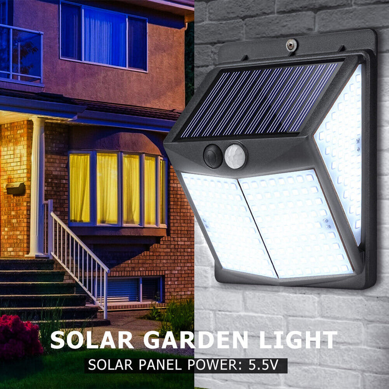 238LED Solar Wall Lamp Waterproof Motion Sensor Outdoor Garden Decor Light