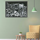 Full Embroidery Handmade Snow Cat Counted DIY 11CT Canvas Cross Stitch Kit Craft