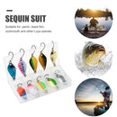10pcs Metal Spoon Fishing Lures Artificial Sequins Baits for Bass (5.5g) Newly