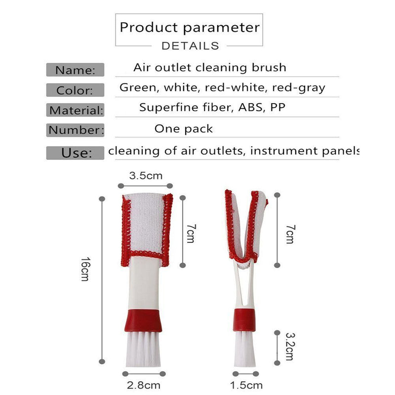 Window Microfiber Double Ended Vent Cleaning Tools Dirt Ornament Car Dust Brush