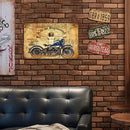 Retro Beginning Motorcycle Metal Plate Painting for Bar Pub Tin Wall Sign