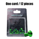 12x MTB Bike Disc Brake Rotor Bolts T25 M5x10mm Alloy Steel Screws (Green) Newly