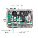 Stereo Walkman FM Radio Bluetooth-compatible Cassette Tape Player (Clear) Newly