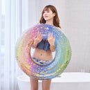 Inflatable Swimming Sequins Rings Float Water Pool Party Swim Circle (90) Newly