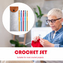 Smooth Aluminium Crochet Knitting Needle Hooks Kit for Weave Sewing Craft
