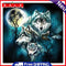 Oil Paint By Numbers Picture DIY Drawing Painting Night Wolf Paint Decor Art