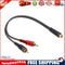 10pc 27cm 1 RCA Female to 2 RCA Male Splitter Cable for Car Audio System