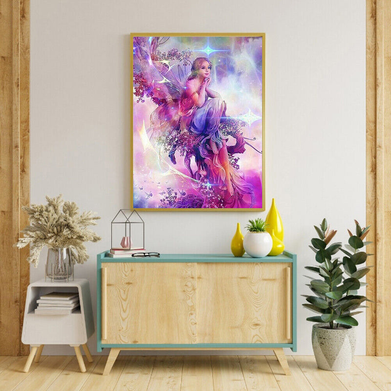 Butterfly Elf Girl Colouring Oil Canvas Pictures DIY Hand Painted Picture Craft