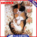 Full Drill 5D DIY Diamond Painting Sleeping Cat Embroidery Cross Stitch Decor