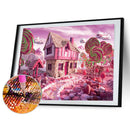 5D DIY Full Drill Diamond Painting Pink Candy Stick Cross Stitch Embroidery