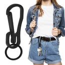 Spring Key Chain Stainless Steel Keychain Carabiner Belt Buckle Hanging Keyring