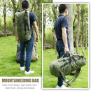 Canvas Backpack Sports Bicycle Rucksack Outdoor Climbing Bag (Army Green M)