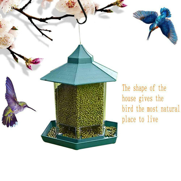 Plastic Waterproof Hanging Wild Bird Feeder Feeding Garden Yard Outdoor hot.