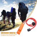 Outdoor Camping Hiking Whistle with Lanyard Rope Plastic Survival Emergency