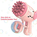 Semi-Automatic Bubble Making Toys Electric Soap Bubble Machine (A Pink)