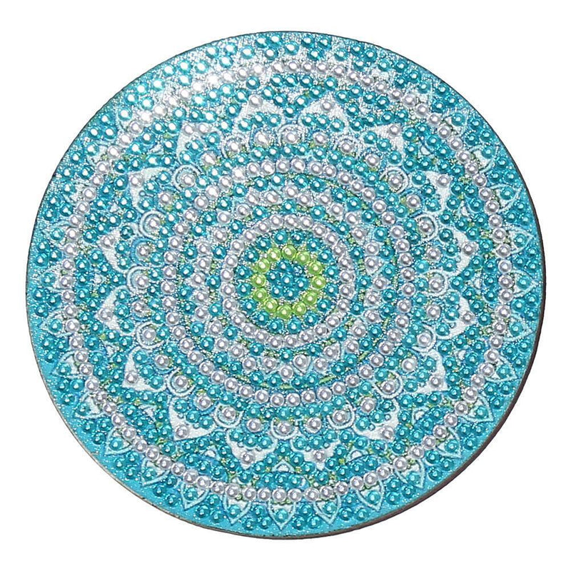 DIY Art Decor Datura Pattern 10x10x0.5cm Diamond Rhinestones Paintings (Blue1)