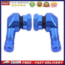 2pcs 90° CNC Aluminum Motorcycle 11.3mm Rim Tire Tyre Valve Stems(Blue)