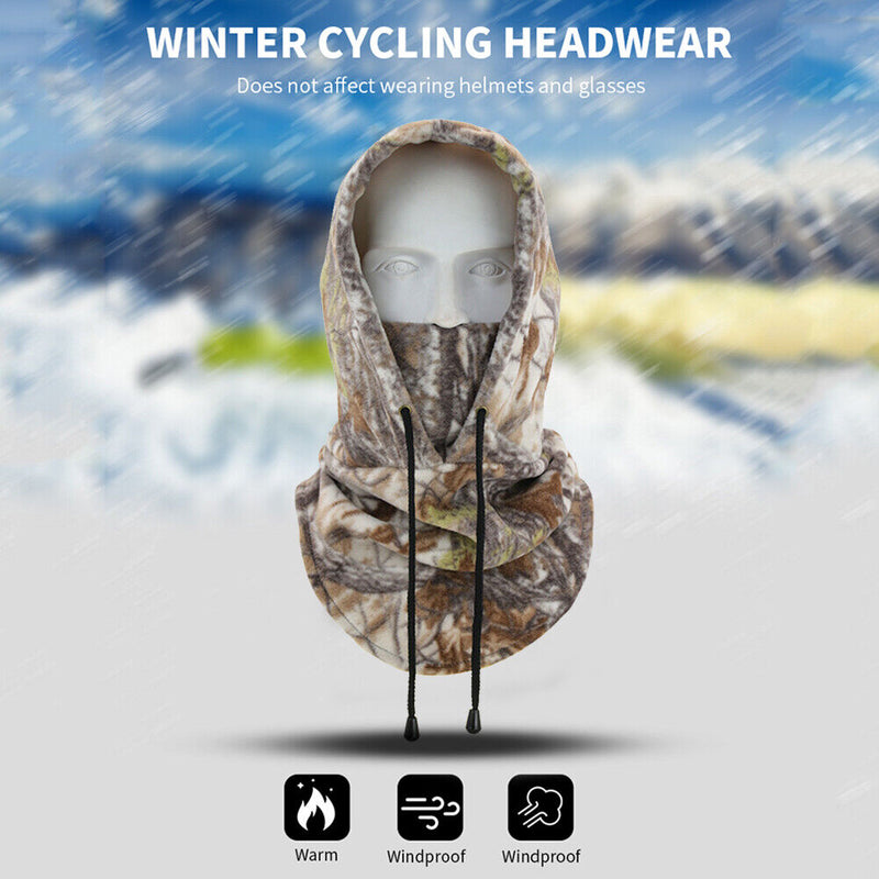 Thickened Winter Warm Fleece Cycling Hood Windproof Outdoor Skiing Headgear