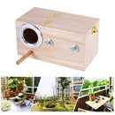 Wood Birdhouse Parakeet Breeding Nest Yard Budgerigar Pet Parrot Birdhouse Ca