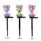2*Solar Flower Fairy Light Outdoor Pixie Lawn Stake Lamp Garden Decor(Pink)