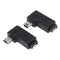 2pcs 90 ° Micro USB Female, Mini USB Male Adapter Connector