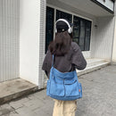 Japanese Shoulder Bags Retro Denim Messenger Large Capacity Crossbody Handbags