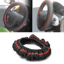 38cm Universal Ice Silk Car Steering Wheel Cover Case Breathable Black Red Newly
