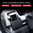 Car Vent Trash Box Auto Mobile Phone Holder PU Leather Storage Bag Organizer