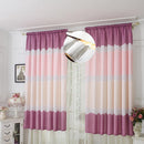 Geometry Semi Blackout Curtains Home Windows Tulle Sheer Drape (Purple Red