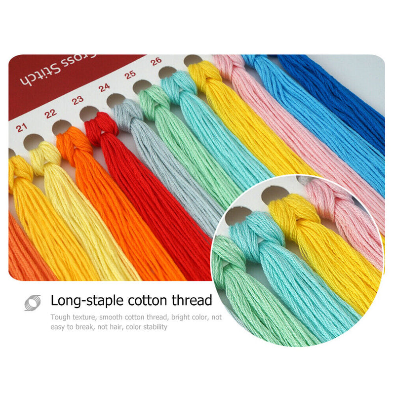 14CT Stamped Cross Stitch Kit Cotton Thread Embroidery Craft Wall Gift