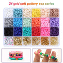 4000pcs Clay Beads Flat Round DIY Jewelry Marking Kits for Bracelets Necklace