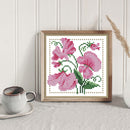 Partial Cross Stitch 14CT Cotton Thread DIY Counted Embroidery Kits Flower Gift