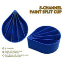 Acrylic Split Pouring Cups 5 Channels Polylactice pour Cup Paint Drawings Q3G4
