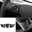 3pcs Steering Wheel Trim Cover for Tesla Model3/Y Car Styling Decoration Newly