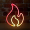 Fire Flame Neon Sign Light LED Hanging Wall Night Lamp Decor (Red White) Newly