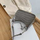Retro Alligator Pattern Chain Money Purse Women PU Leather Totes Underarm Bags