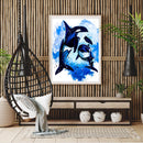 Blue Whale Oil Paint By Numbers Kits Canvas Picture Wall Art DIY Craft Gift