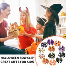 Halloween Day Bow Knot - Babies Girl Ribbon Hair Pins Boutique Clips Accessory