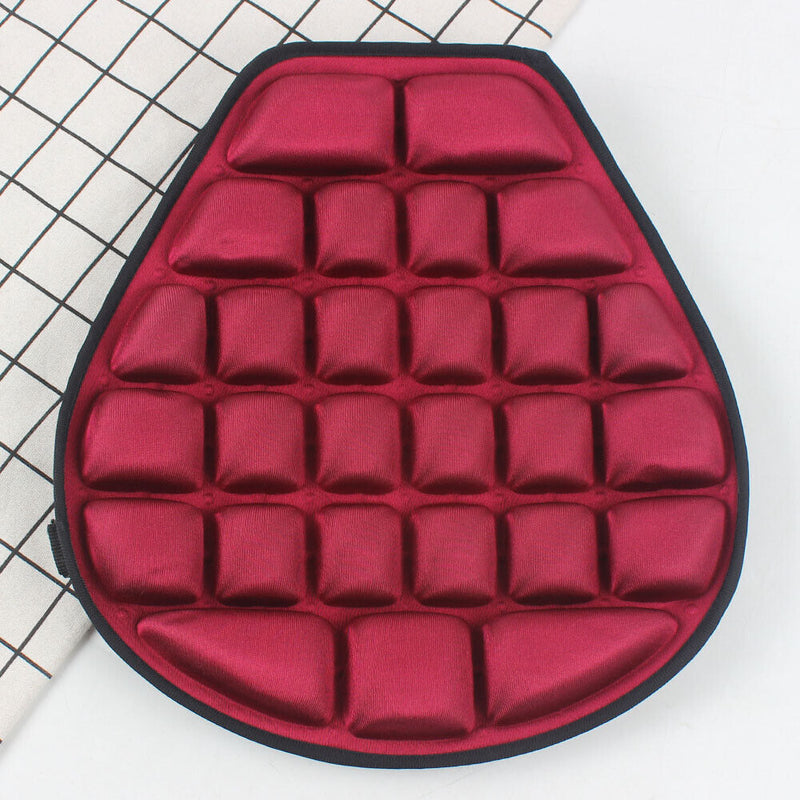 Motorcycle Seat Cushion Motorbike Sunscreen Pressure Relief Saddle (Red) Newly