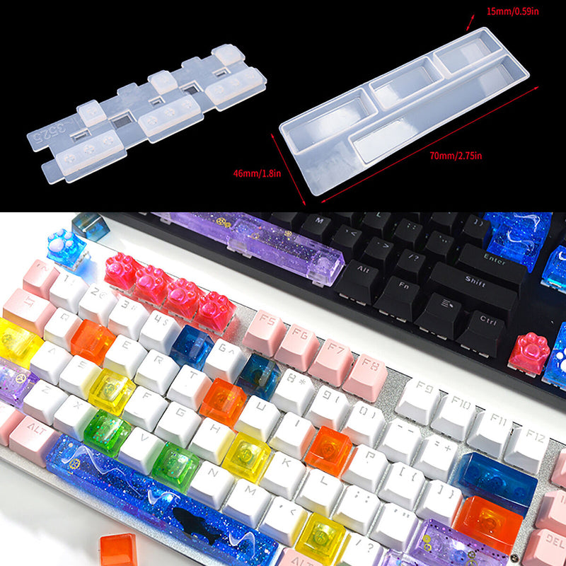 Keycaps Mold Set - Crystal Casting Key Cap Mold for Mechanical Keyboards Cr