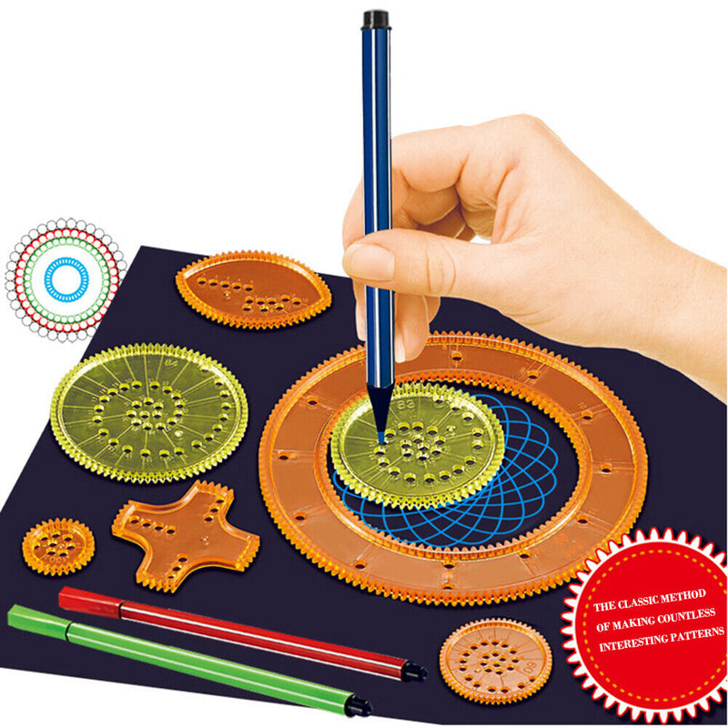Creative Kaleidoscope Ruler Geometry Template Measuring Ruler for Student Kids