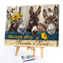 Three Donkeys Acrylic Drawing DIY Oil Paint by Numbers Hand Painted Home Decor