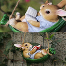 Ornament Swing Rabbit Garden Decoration Rabbit Statue Household Ornament