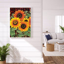 5D DIY Sunflowers Full Round Drill Diamond Painting Rhinestone Drawing Craft Art