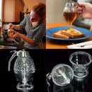 Elegant Crystal Honey Syrup Juice Dispenser Avoid Sticky Accessory Kitchen D8G0