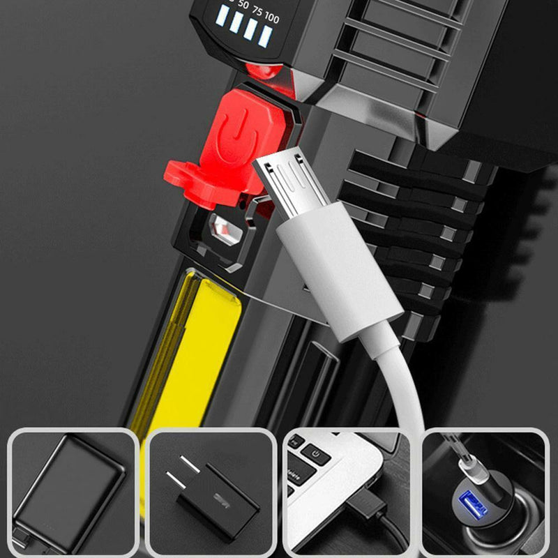 Five-nuclear Explosion Led Flashlights Strong Lights Rechargeable Super Brights