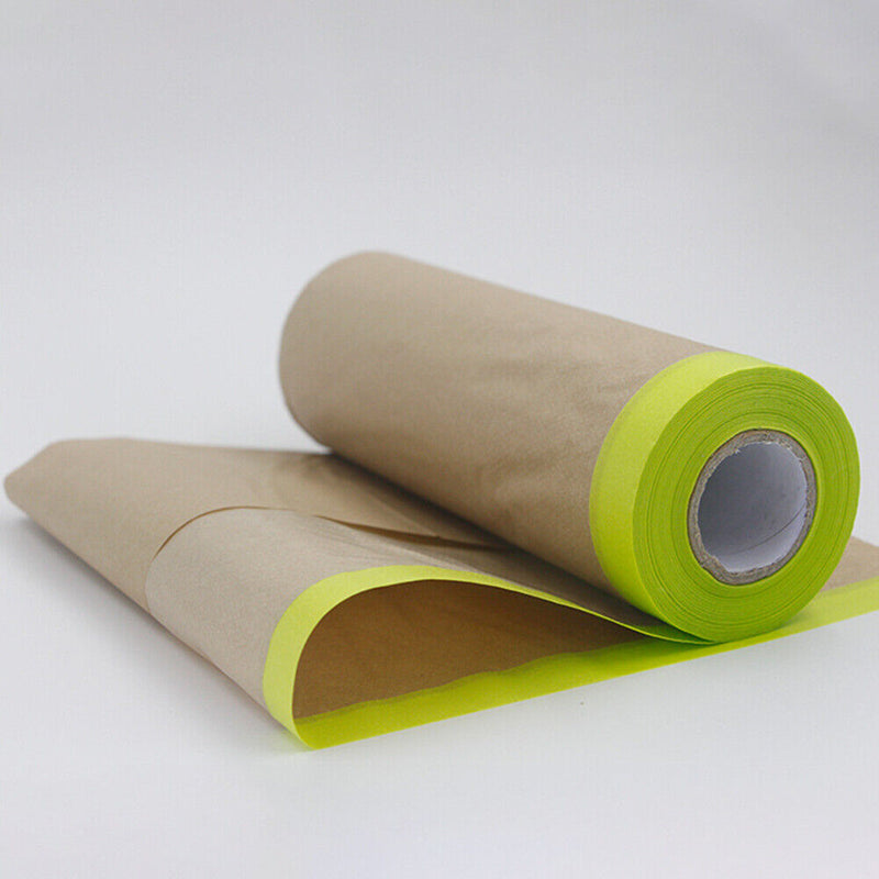 12m Auto Spray Paint Masking Kraft Paper Film Roll for Furniture Car (15cm)